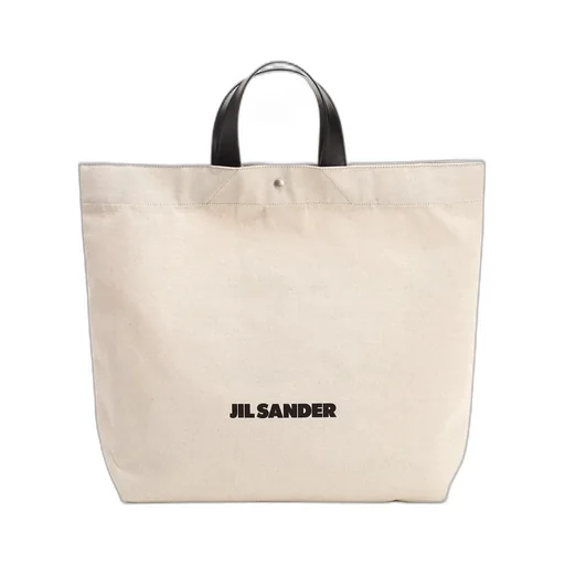 Jil Sander Logo Printed Large Tote Bag