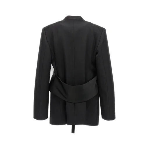 Jil Sander Strap Detailed Asymmetric Jacket