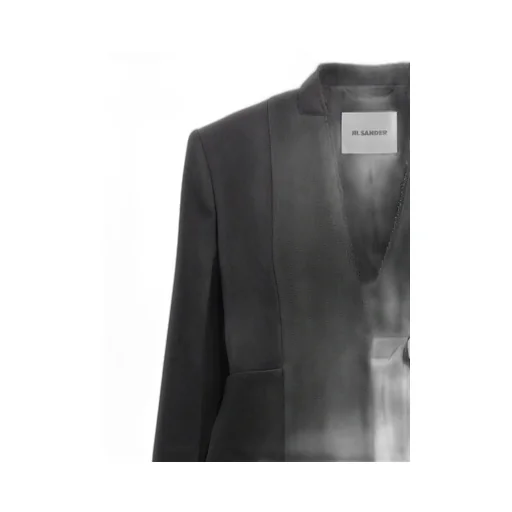 Jil Sander Strap Detailed Asymmetric Jacket