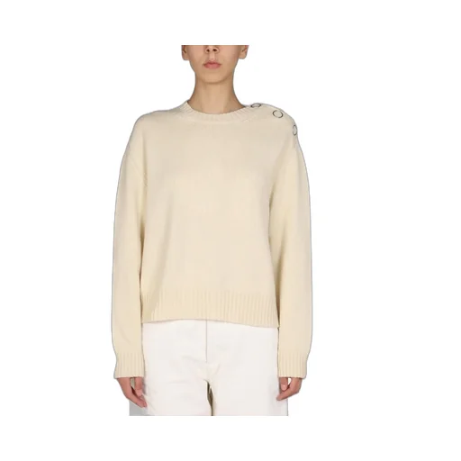 Jil Sander Button Detailed Crewneck Knit Jumper