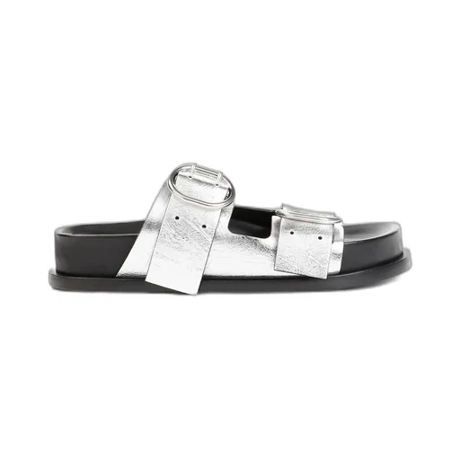 Jil Sander Double Buckled Slip-On Sandals