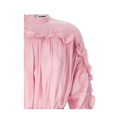Jil Sander Ruffled Belted Mini Dress