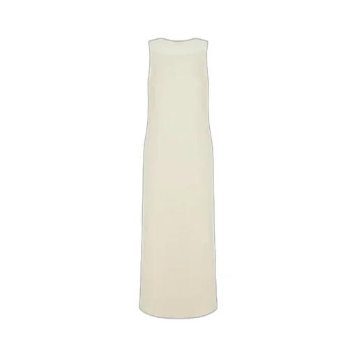 Jil Sander Semi-Sheer Knitted Sleeveless Long Dress