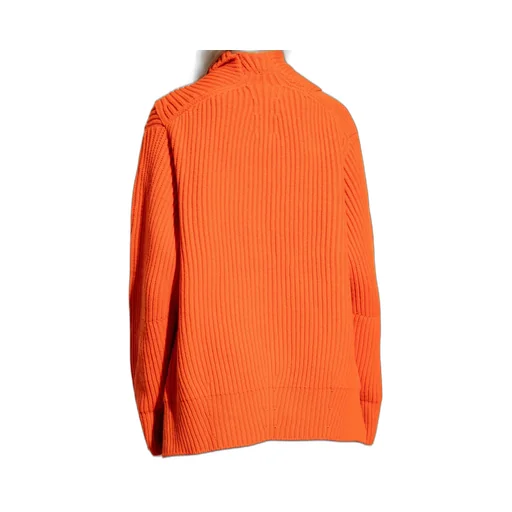 Jil Sander Foldover Neck Ribbed-Knit Jumper