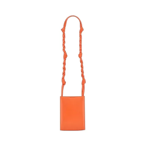 Jil Sander Tangle Logo Embossed Small Crossbody Bag