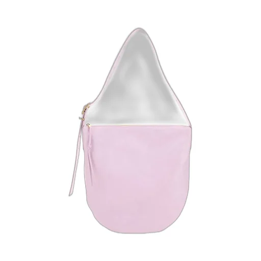Jil Sander Crinkled-Finish Zip-Up Medium Shoulder Bag