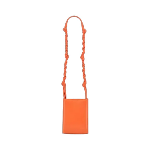 Jil Sander Tangle Logo Embossed Small Crossbody Bag