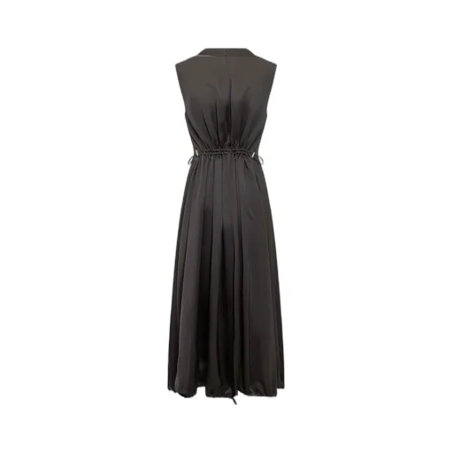 Jil Sander V-Neck Sleeveless Midi Dress