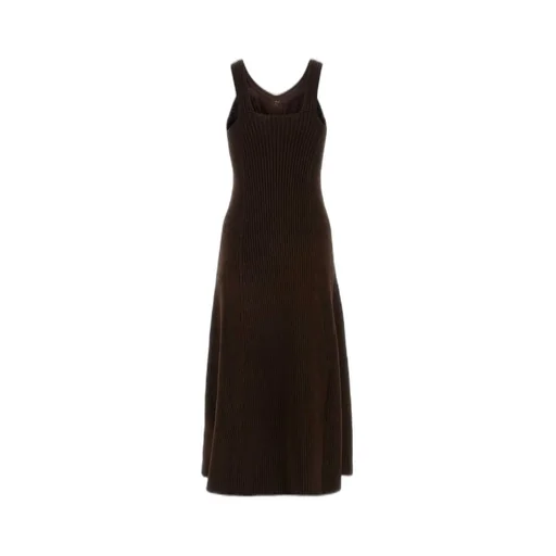 Jil Sander Ribbed Knitted Flared Midi Dress