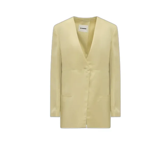 Jil Sander V-Neck Single-Breasted Tailored Blazer