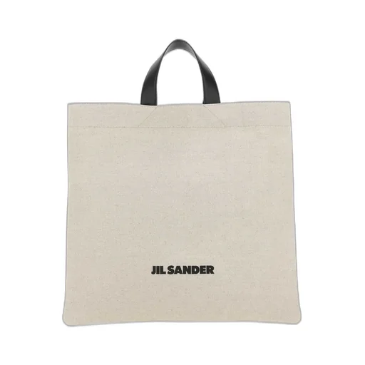 Jil Sander Logo Printed Top Handle Bag