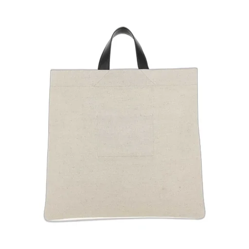 Jil Sander Logo Printed Top Handle Bag