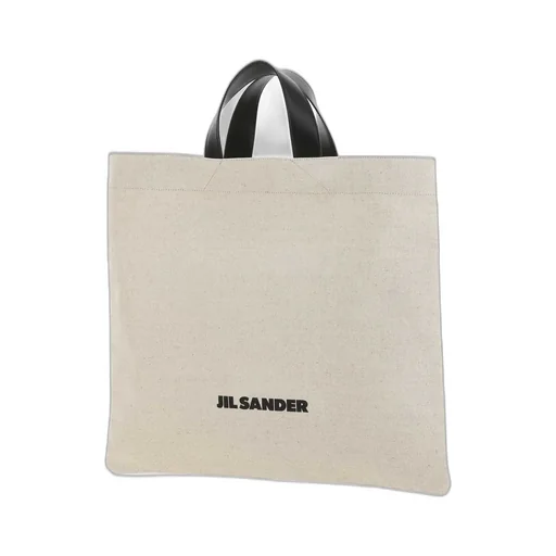 Jil Sander Logo Printed Top Handle Bag