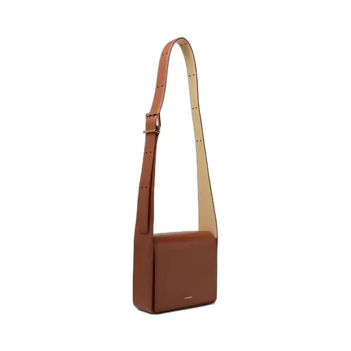 Jil Sander Logo-Detailed Foldover Top Crossbody Bag