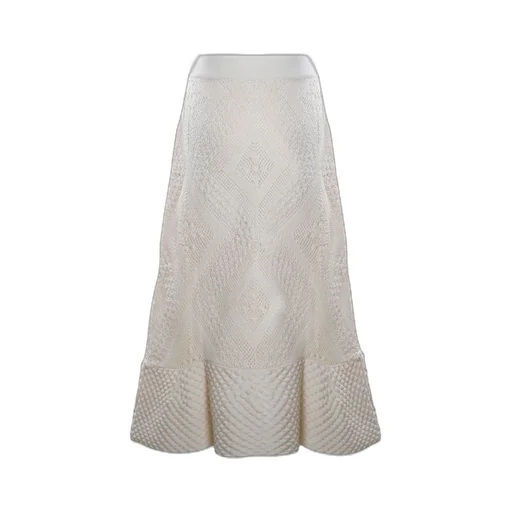 Jil Sander Open Knitted Flared Midi Skirt