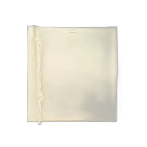 Jil Sander Tangle Logo Embossed Medium Crossbody Bag