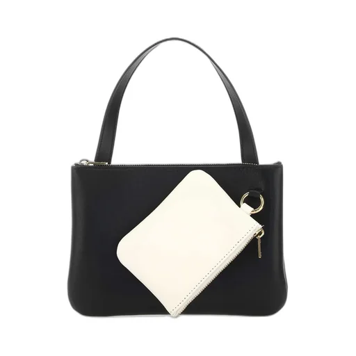 Jil Sander Logo Printed Zipped Crossbody Bag