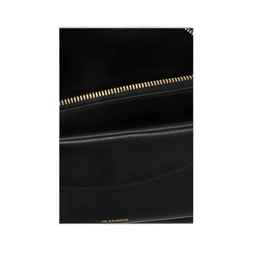 Jil Sander Logo Printed Zipped Tote Bag