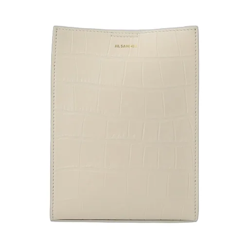 Jil Sander Logo Embossed Crossbody Bag