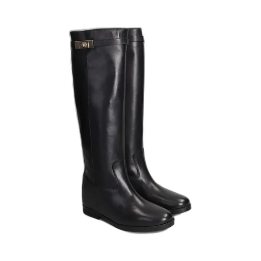 Julie Dee Buckle-Fastened Almond Toe Boots