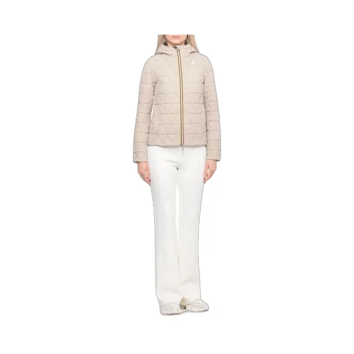 K-Way Quilted Hooded Zip-Up Jacket