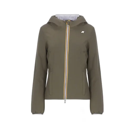 K-Way Logo Patch Hooded Reversible Jacket