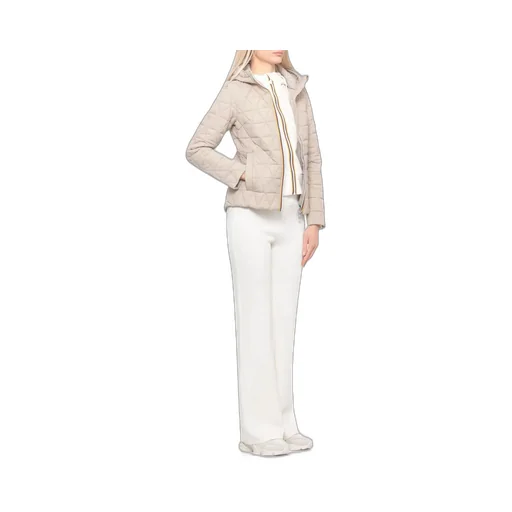 K-Way Quilted Hooded Zip-Up Jacket