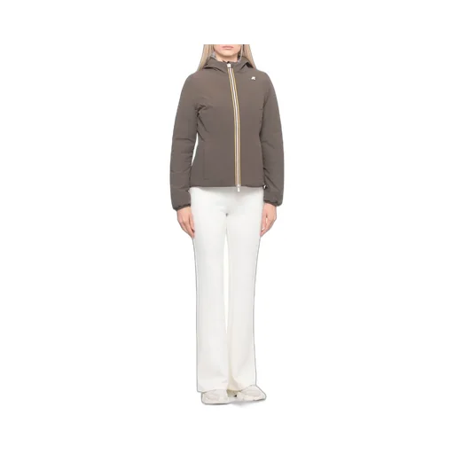 K-Way Logo Patch Hooded Reversible Jacket