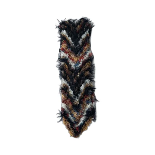 Kiko Kostadinov Chevron Textured Knit Scarf