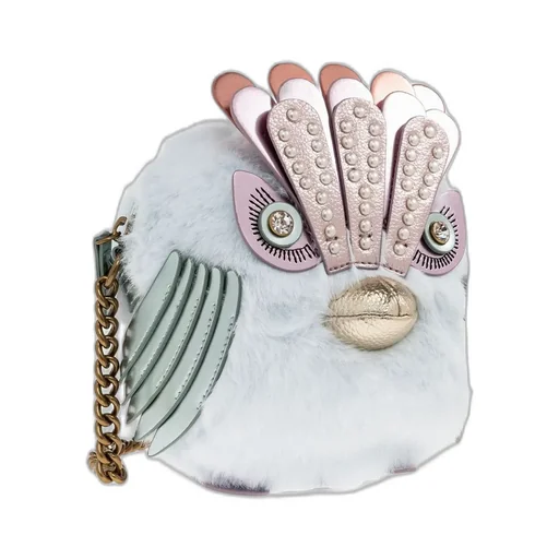 Kurt Geiger Pom Pom Eagle Faux Fur Crossbody Bag