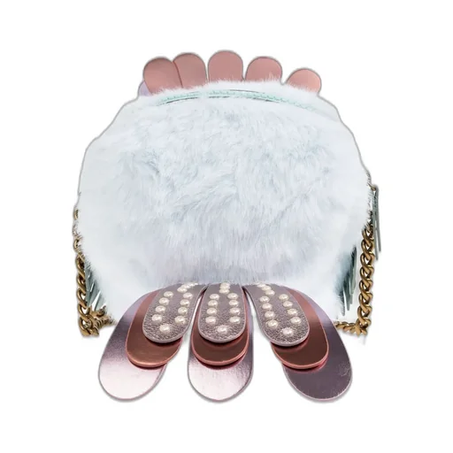 Kurt Geiger Pom Pom Eagle Faux Fur Crossbody Bag