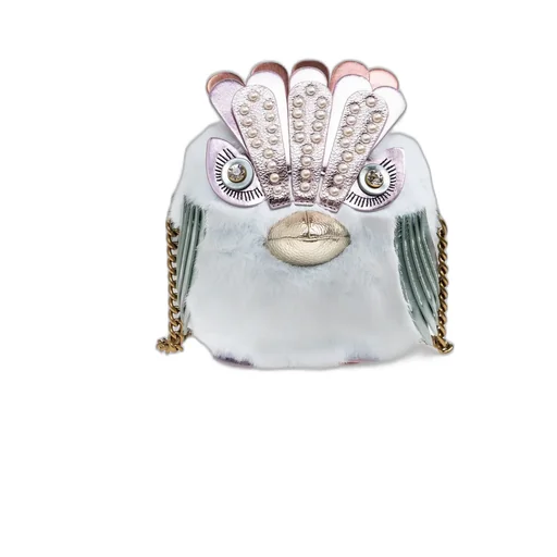 Kurt Geiger Pom Pom Eagle Faux Fur Crossbody Bag