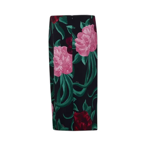 La Doublej Peony Print Pencil Skirt