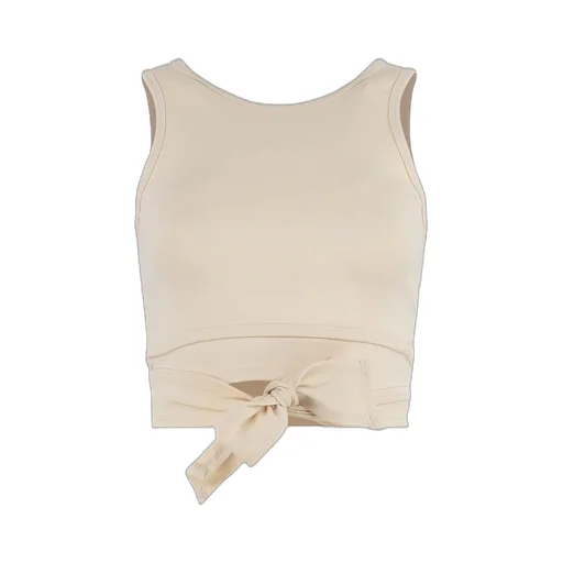 Live The Process Front Knot Cropped Performance Top