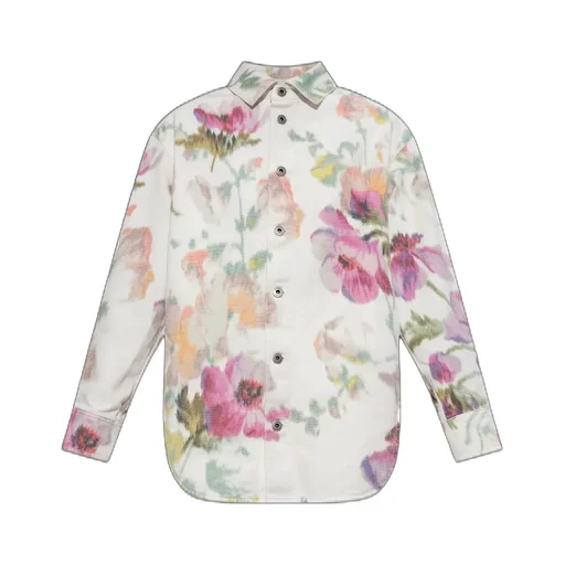 Loewe Floral Printed Long-Sleeved Shirt