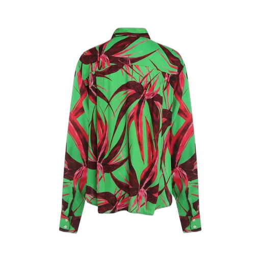 Louisa Ballou Printed Button-Up Shirt