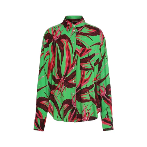 Louisa Ballou Printed Button-Up Shirt