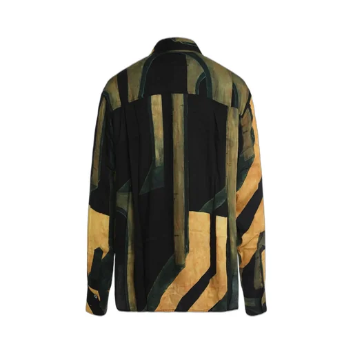 Louisa Ballou Abstract Print Button Shirt