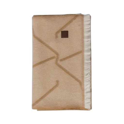 Mm By Max Mara Logo-Patch Frayed-Edge Scarf