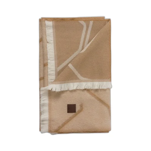 Mm By Max Mara Logo-Patch Frayed-Edge Scarf