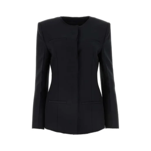 Msgm Frayed-Edge Crewneck Jacket