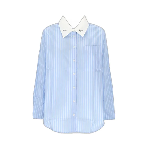 Maison Labiche Striped Contrast Collar Shirt