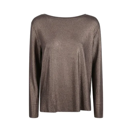 Majestic Round Neck Long-Sleeve Top