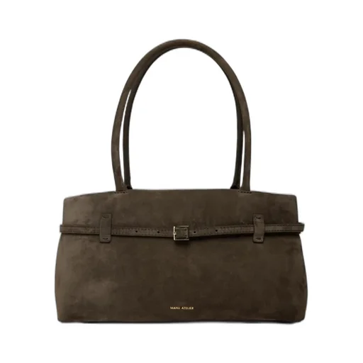 Manu Atelier Buckle Detailed Top Handle Bag