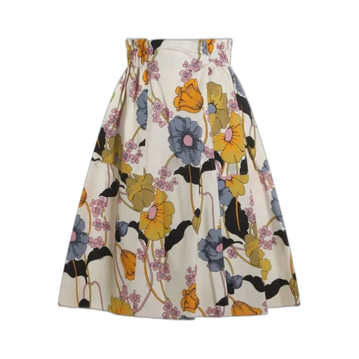 Marni Melodia Printed Poplin Elasticated Midi Skirt