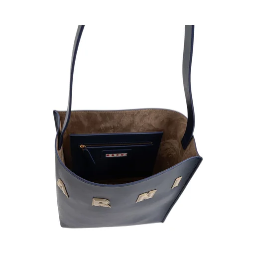 Marni Museo Logo Patch Small Hobo Bag