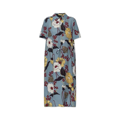 Marni Floral Print Short Sleeve Dress