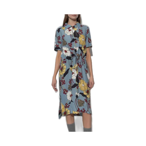Marni Floral Print Short Sleeve Dress