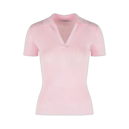 Max Mara Mxmalbero Short-Sleeved Ribbed Polo Shirt