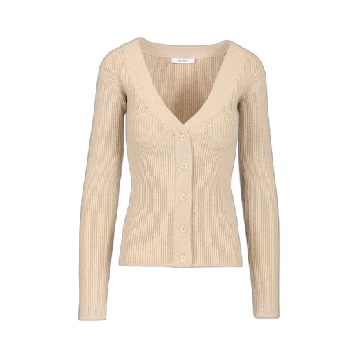 Max Mara Mxmgioiosa V-Neck Ribbed Cardigan